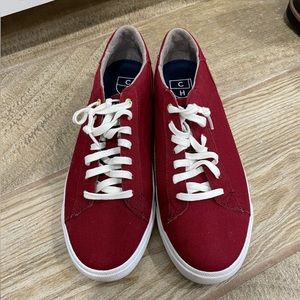 Red canvas Cole haan shoes in excellent condition.